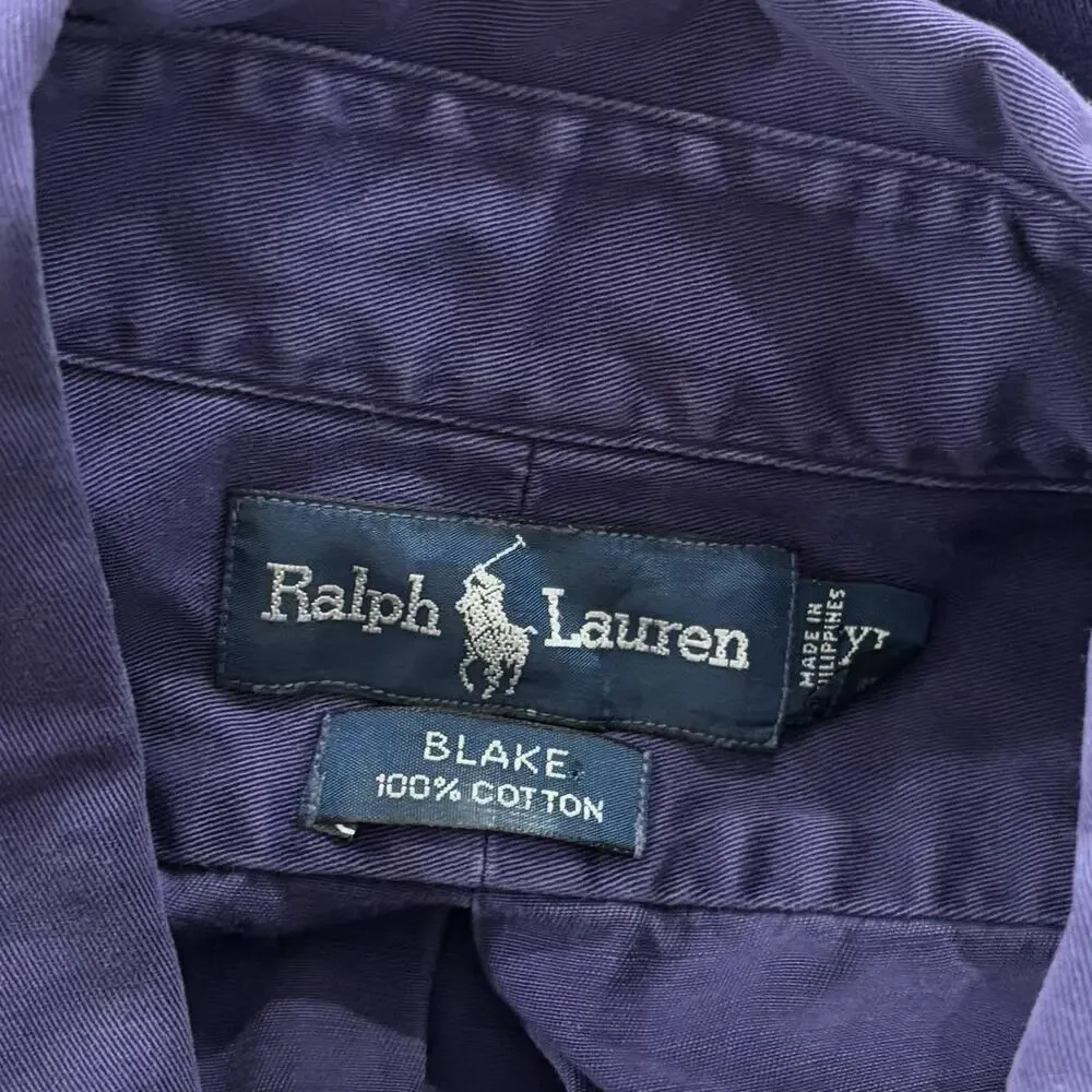 Polo Ralph Lauren Men Size XL Blake Purple Long Sleeve Cotton Button Shirt Pony